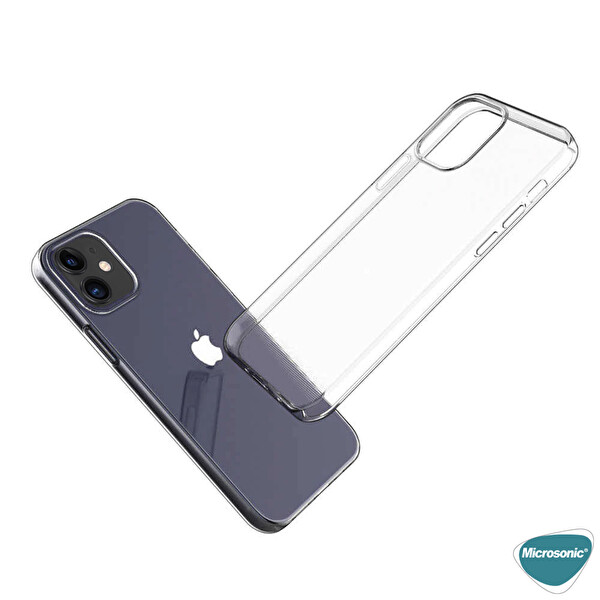 Microsonic Apple Iphone 12 Kılıf Transparent Soft Beyaz