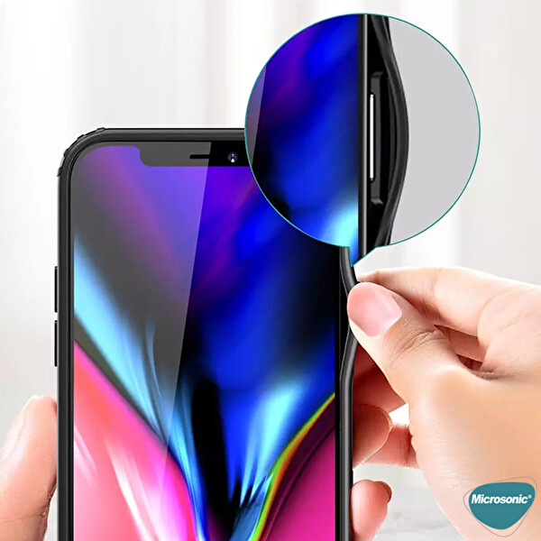 Microsonic Apple Iphone 12 Pro Kılıf Frosted Frame Kırmızı