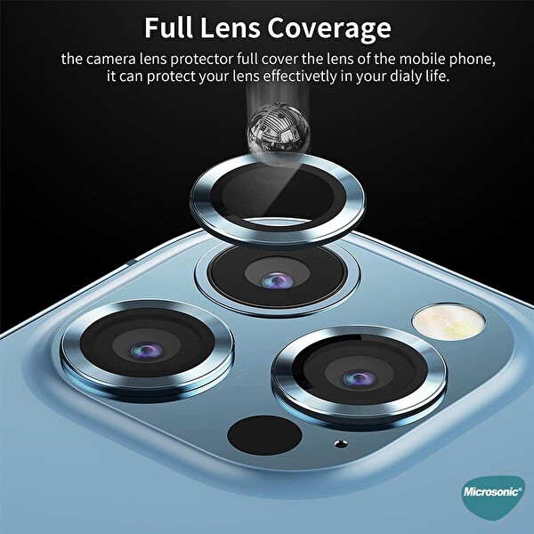 Microsonic Apple Iphone 13 Tekli Kamera Lens Koruma Camı Kırmızı