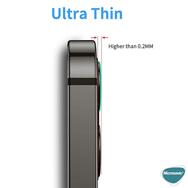 Microsonic Apple Iphone 12 Mini Tekli Kamera Lens Koruma Camı Yeşil