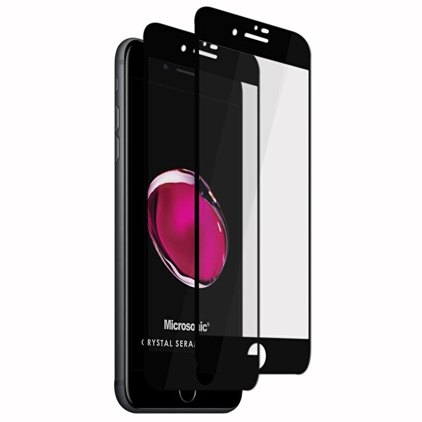Microsonic Apple Iphone Se 2020 Crystal Seramik Nano Ekran Koruyucu Siyah (2 Adet)