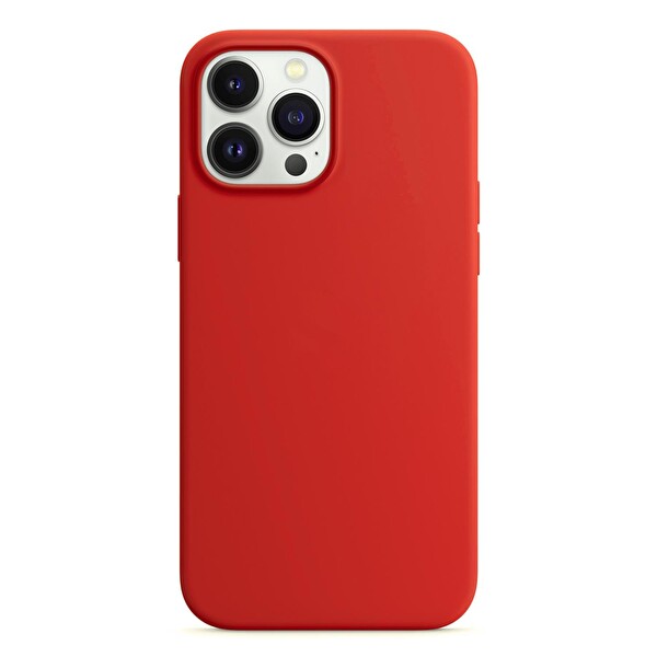 Microsonic Apple Iphone 13 Pro Kılıf Liquid Lansman Silikon Kırmızı