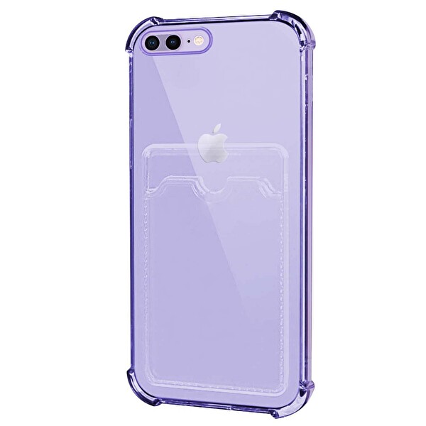 Microsonic Apple Iphone 7 Plus Card Slot Shock Kılıf Lila