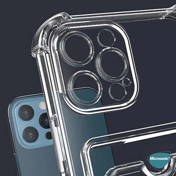 Microsonic Apple Iphone 12 Pro Max Card Slot Shock Kılıf Şeffaf