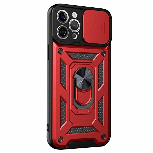 Microsonic Apple Iphone 12 Pro Kılıf Impact Resistant Kırmızı