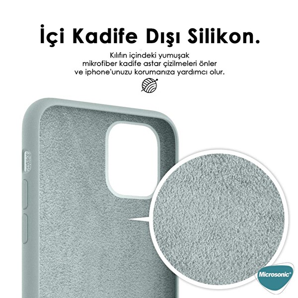 Microsonic Apple Iphone 14 Pro Max Kılıf Liquid Lansman Silikon Mavi