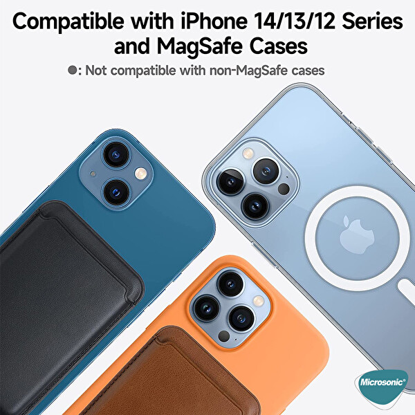 Microsonic Apple Iphone 12 Mini Leather Wallet Magsafe Koyu Yeşil