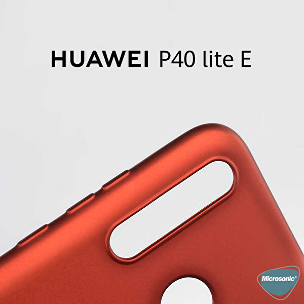 Microsonic Matte Silicone Huawei P40 Lite E Kılıf Lacivert