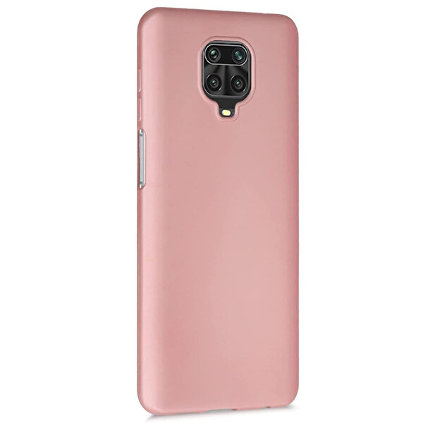 Microsonic Matte Silicone Xiaomi Redmi Note 9s Kılıf Rose Gold