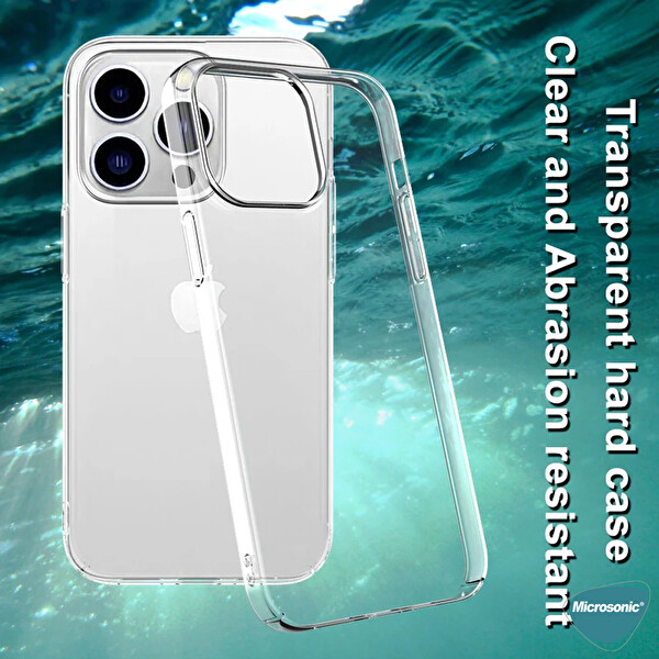 Microsonic Apple Iphone 13 Pro Max Kılıf Non Yellowing Crystal Clear Sararma Önleyici Kristal Şeffaf