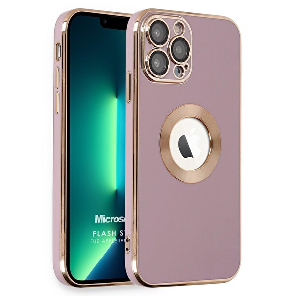 Microsonic Apple Iphone 12 Pro Kılıf Flash Stamp Pembe