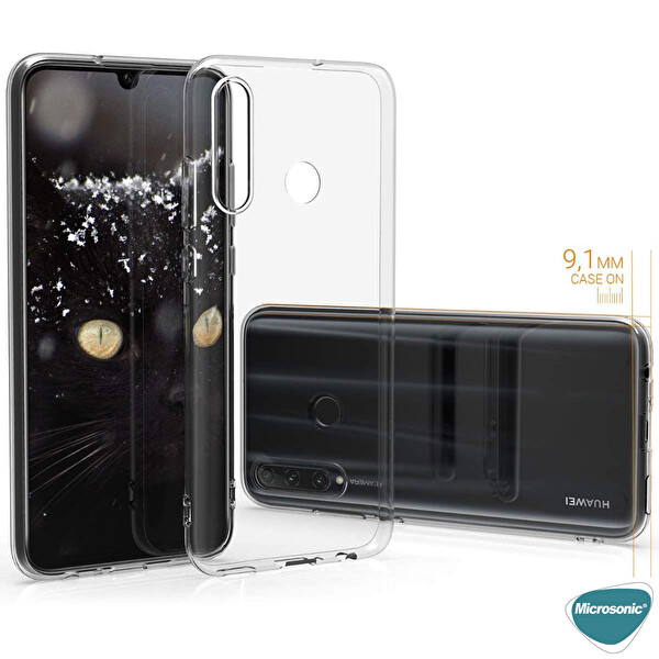 Microsonic Huawei Y6p Kılıf Transparent Soft Beyaz