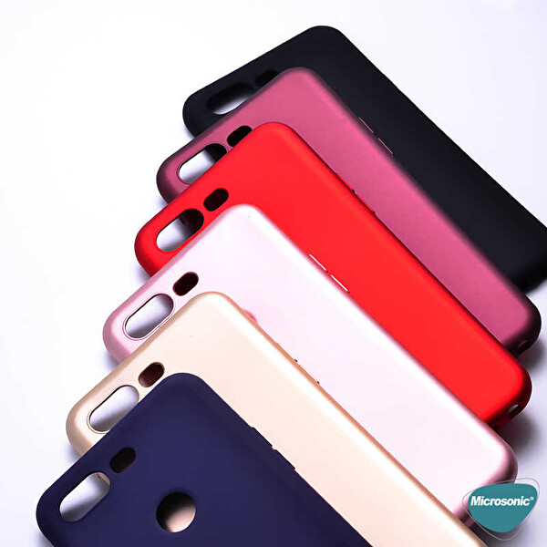 Microsonic Matte Silicone Oppo A12 Kılıf Kırmızı