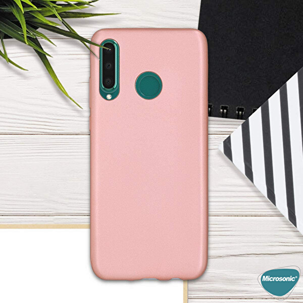 Microsonic Matte Silicone Huawei Y6p Kılıf Lacivert