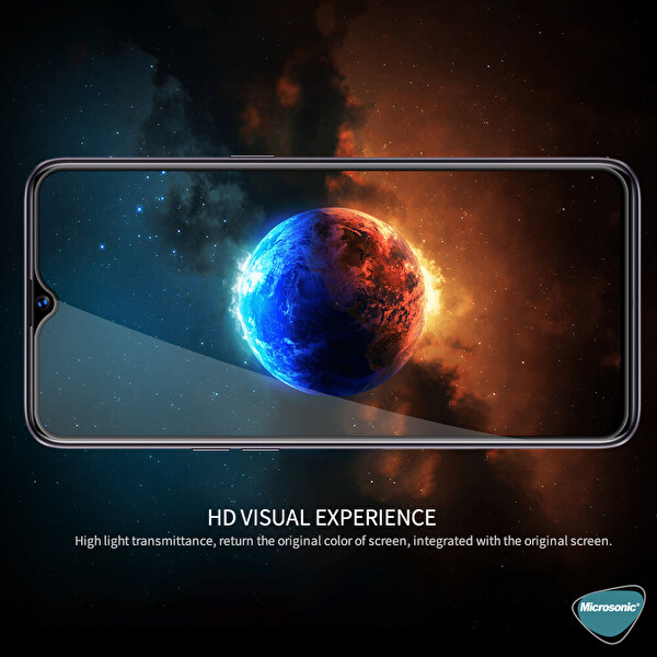 Microsonic Oppo A31 Tam Kaplayan Temperli Cam Ekran Koruyucu Siyah