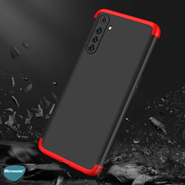 Microsonic Realme 6 Kılıf Double Dip 360 Protective Mavi