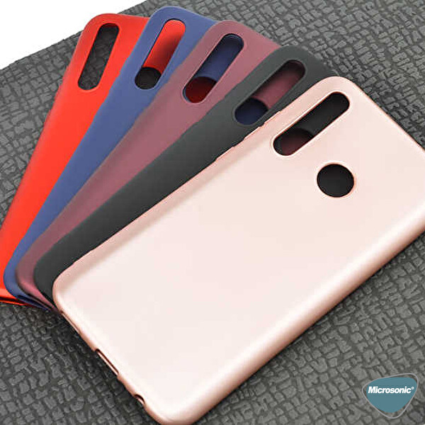 Microsonic Matte Silicone Huawei Y7p Kılıf Kırmızı