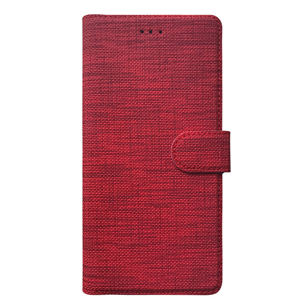 Microsonic Samsung Galaxy S10e Kılıf Fabric Book Wallet Kırmızı