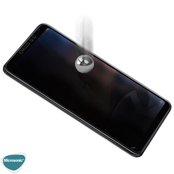 Microsonic Huawei Honor 9s Privacy 5d Gizlilik Filtreli Cam Ekran Koruyucu Siyah