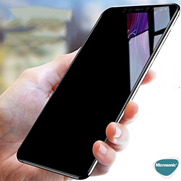 Microsonic Huawei Honor 9s Privacy 5d Gizlilik Filtreli Cam Ekran Koruyucu Siyah