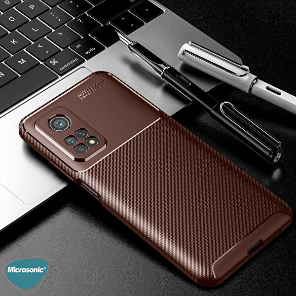 Microsonic Xiaomi Mi 10t Kılıf Legion Series Kahverengi