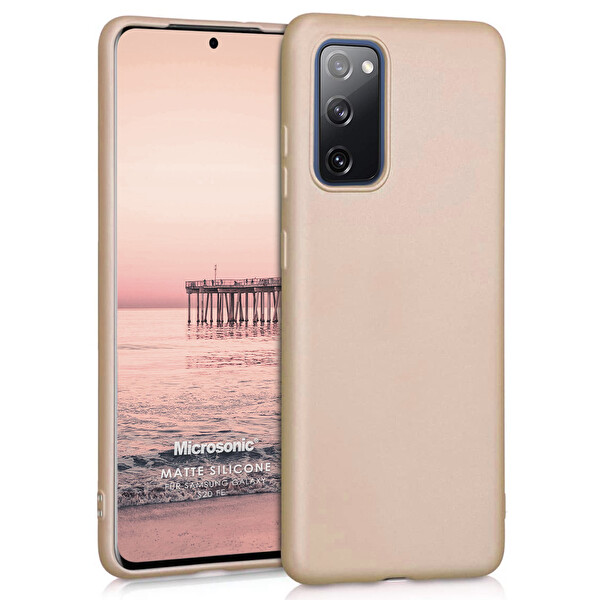 Microsonic Matte Silicone Samsung Galaxy S20 Fe Kılıf Gold