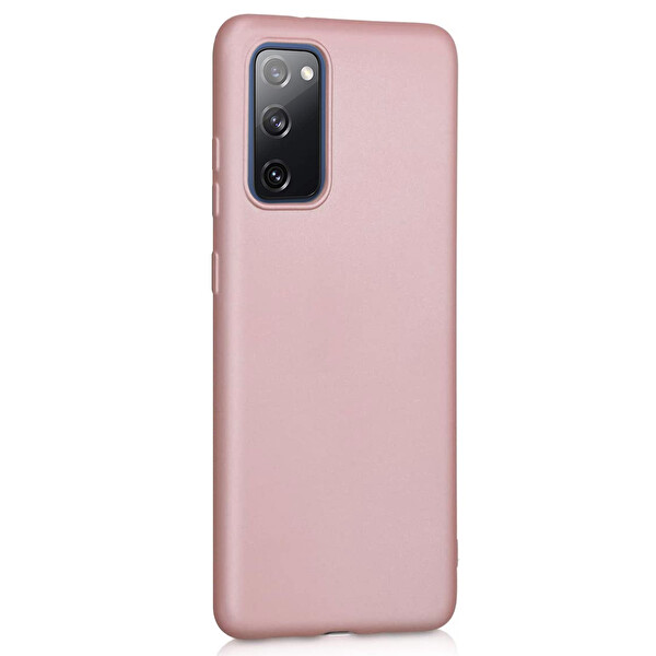 Microsonic Matte Silicone Samsung Galaxy S20 Fe Kılıf Rose Gold
