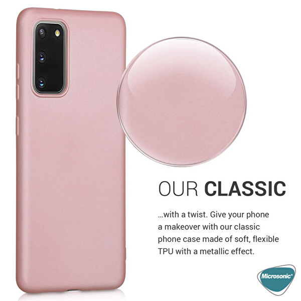 Microsonic Matte Silicone Samsung Galaxy S20 Fe Kılıf Rose Gold