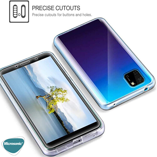 Microsonic Huawei Honor 9s Kılıf 6 Tarafı Tam Full Koruma 360 Clear Soft Şeffaf