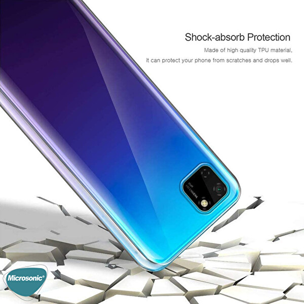 Microsonic Huawei Honor 9s Kılıf 6 Tarafı Tam Full Koruma 360 Clear Soft Şeffaf