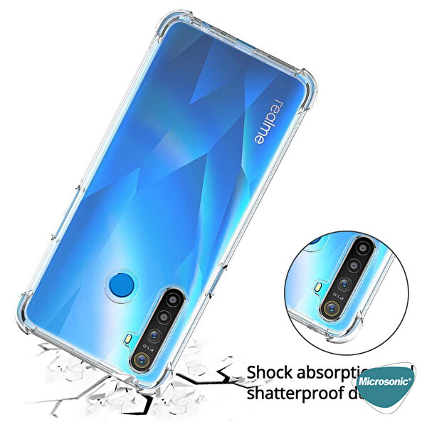 Microsonic Realme 5i Kılıf Shock Absorbing Şeffaf