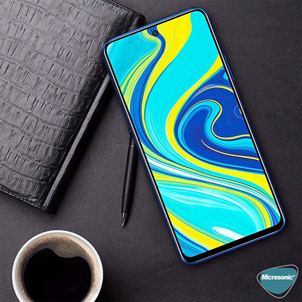 Microsonic Xiaomi Poco X3 Nfc Tam Kaplayan Temperli Cam Ekran Koruyucu Siyah