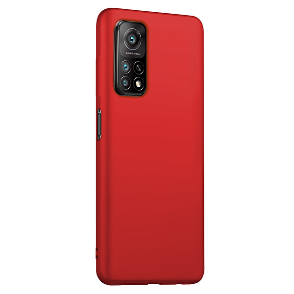 Microsonic Matte Silicone Xiaomi Mi 10t Kılıf Kırmızı