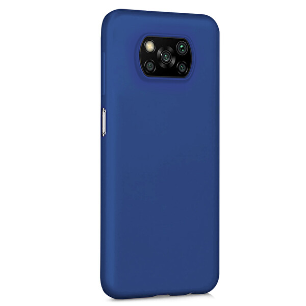 Microsonic Matte Silicone Xiaomi Poco X3 Nfc Kılıf Lacivert