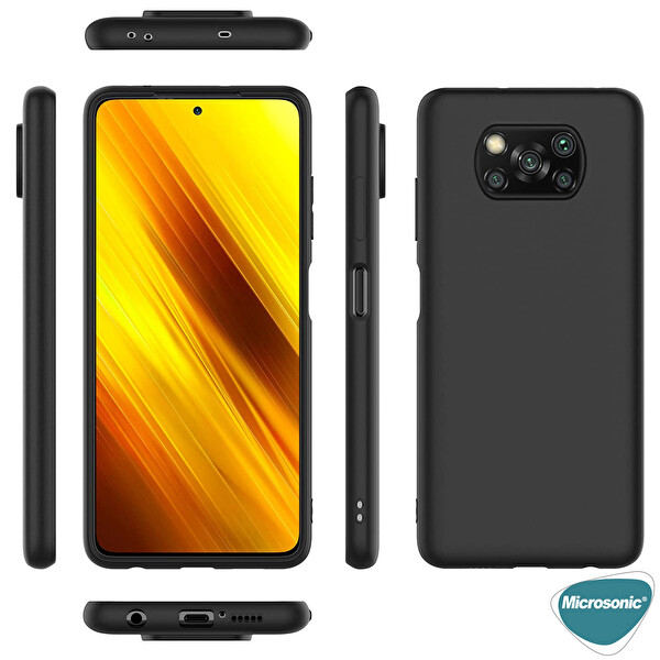 Microsonic Matte Silicone Xiaomi Poco X3 Nfc Kılıf Lacivert