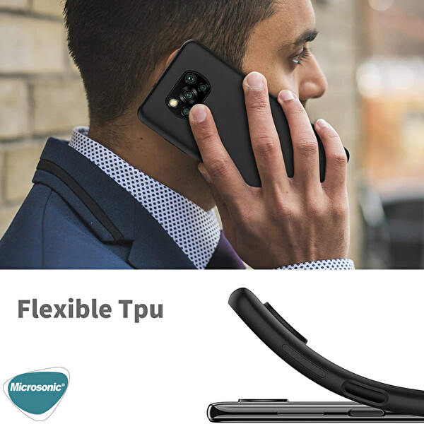 Microsonic Matte Silicone Xiaomi Poco X3 Nfc Kılıf Lacivert