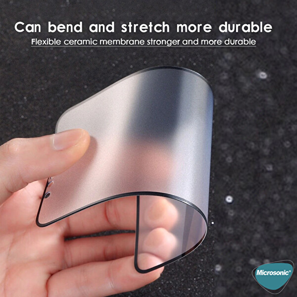 Microsonic Samsung Galaxy A12 Seramik Matte Flexible Ekran Koruyucu Siyah