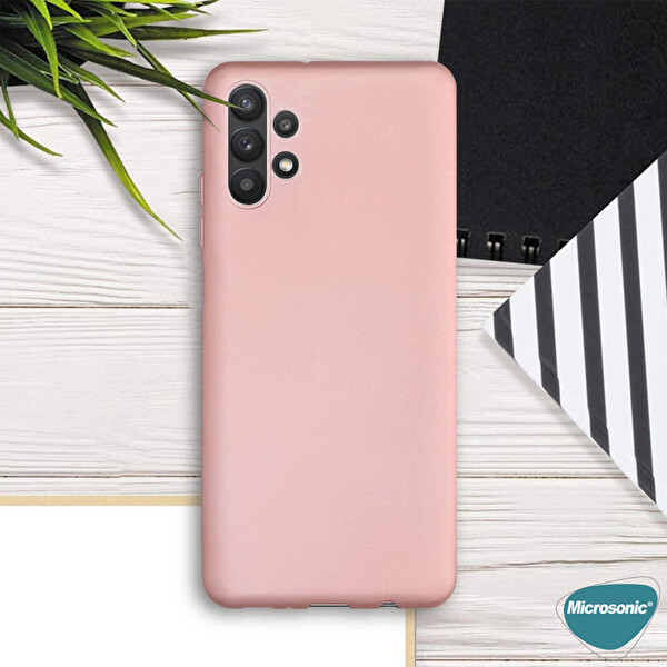 Microsonic Matte Silicone Samsung Galaxy A32 5g Kılıf Kırmızı