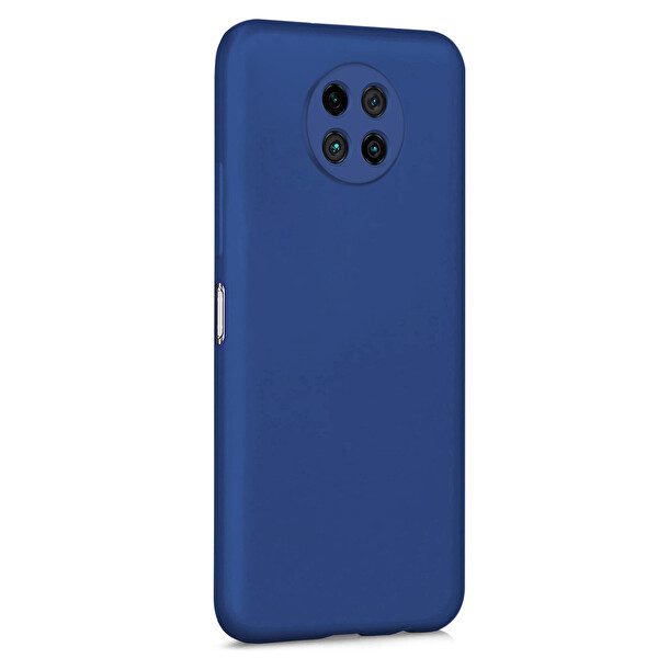Microsonic Matte Silicone Xiaomi Redmi Note 9 5g Kılıf Lacivert