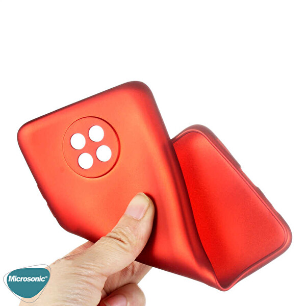 Microsonic Matte Silicone Xiaomi Redmi Note 9 5g Kılıf Lacivert