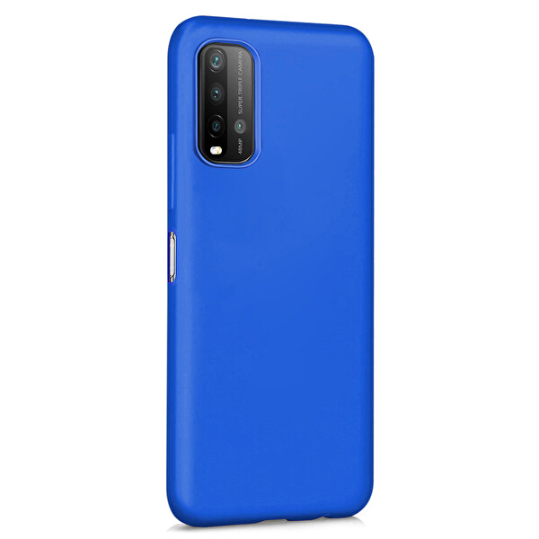 Microsonic Matte Silicone Xiaomi Redmi 9t Kılıf Mavi