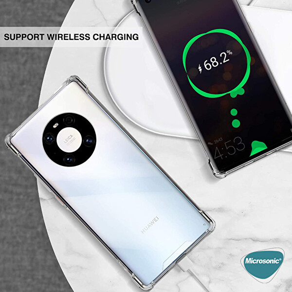 Microsonic Huawei Mate 40 Pro Kılıf Shock Absorbing Şeffaf