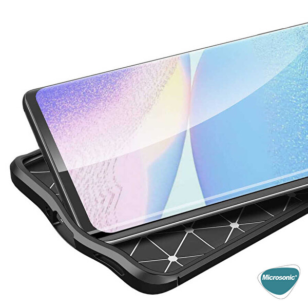 Microsonic Oppo Reno 5 5g Kılıf Deri Dokulu Silikon Lacivert