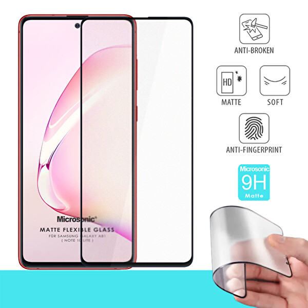 Samsung Galaxy Note 10 Lite Seramik Matte Flexible Ekran Koruyucu Siyah