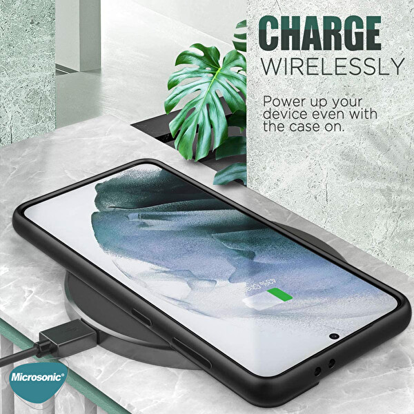 Microsonic Matte Silicone Samsung Galaxy S21 Plus Kılıf Lacivert