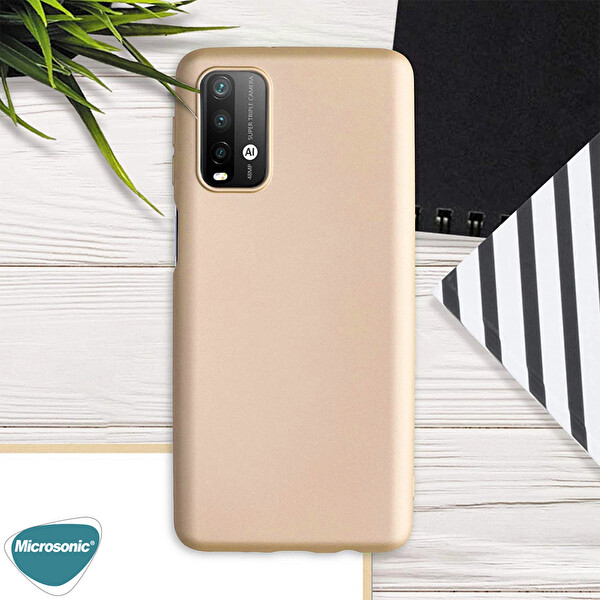 Microsonic Matte Silicone Xiaomi Redmi Note 9 4g Kılıf Kırmızı