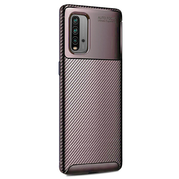 Microsonic Xiaomi Redmi 9t Kılıf Legion Series Kahverengi