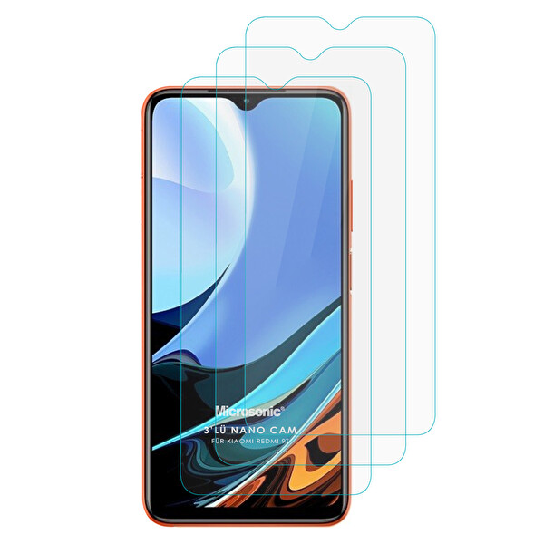 Microsonic Xiaomi Redmi 9t Screen Protector Nano Glass Cam Ekran Koruyucu (3'lü Paket)