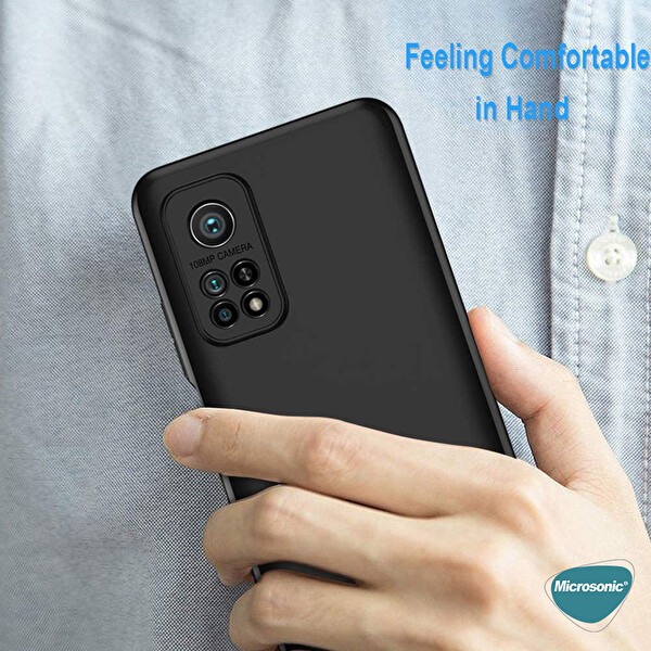 Microsonic Xiaomi Mi 10t Pro Kılıf Double Dip 360 Protective Rose Gold