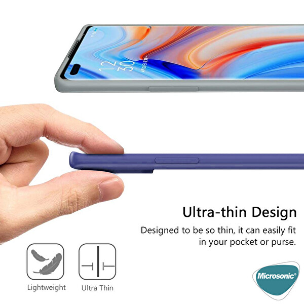 Microsonic Matte Silicone Oppo Reno 5 Pro 5g Kılıf Rose Gold